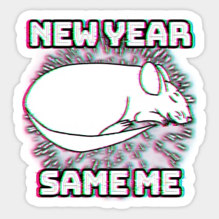 New Year, Same Me (Glitched) Sticker